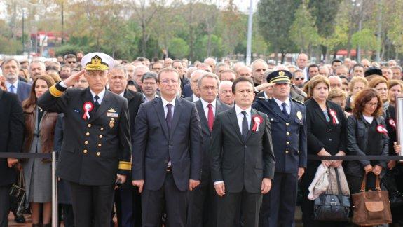Cumhuriyetimizin kurucusu Gazi Mustafa Kemal Atatürk vefatının 79. Yıl dönümünde törenle anıldı.