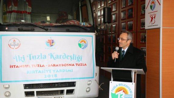 İki Tuzla Kardeşliği Projesi kapsamında, Bosna-Hersek´teki Türkçe öğrenen okullara eğitim materyali yardımı gönderdik. 